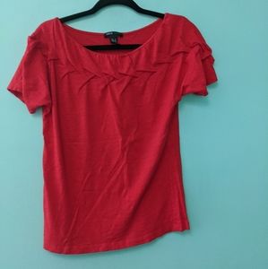 MNG Red Short Sleeve Top Small